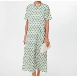 Tuckernuck Hyacinth House Brentwood Caftan Maxi Dress XXL Green Purple Floral